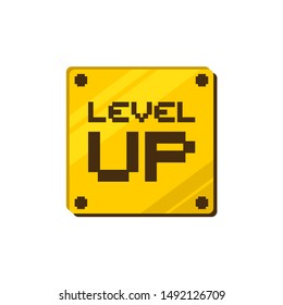 Design of golden box with level up message