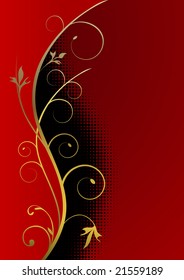 design golden frame with space for text