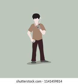 Design a golf player on a simple green background.
