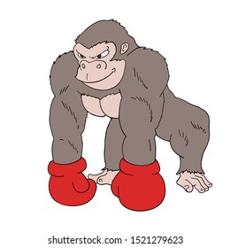 Design of gorilla boxing draw