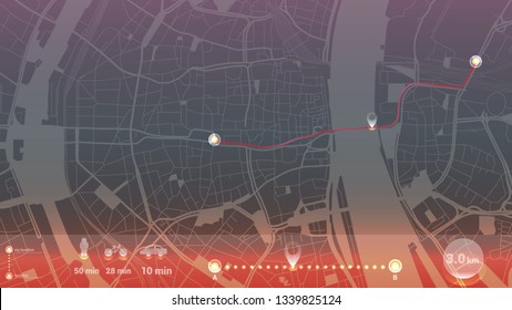 design gps map city koln. beautiful line neon background.