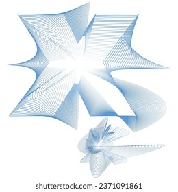 A design of gradient lines that can be used in logos and various designs