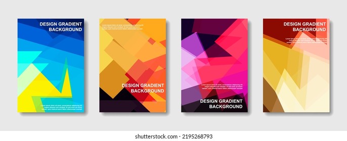 Design gradient poster colorful background and cover minimalist shape