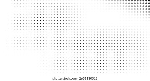 Diseño de textura de gradiente. Fondo de lunares desapareciendo. Repitiendo puntos arte moderno abstracto simple