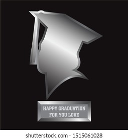 design of a graduation template, black background