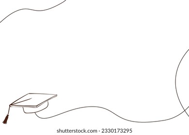 design graduation theme with white background