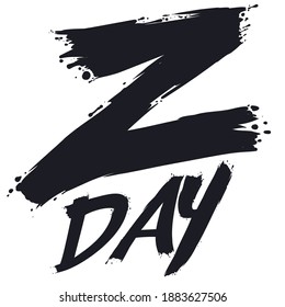 Design with graffiti and brush strokes with big Z letter promoting its celebratory day.