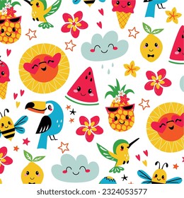 design graphic all kinds of fruit vector