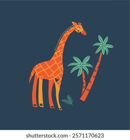 design graphic animal giraffe vector