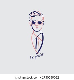 Design graphic art vector men