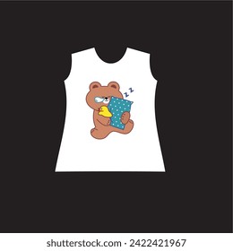 design graphic bear sleepz vector art