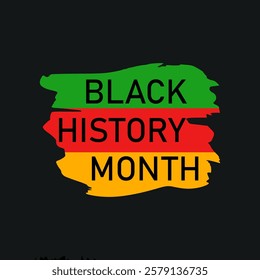 Design graphic Black history month. Vector illustration