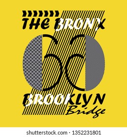 design graphic Brooklyn city,vector typography artistic concept,t-shirt print,illustration art
