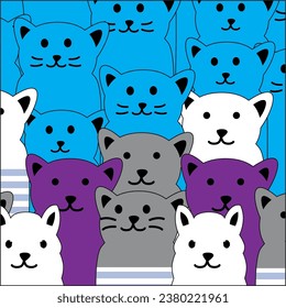 design graphic cat and bear vector
