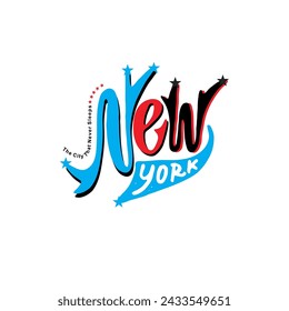 design graphic the city that never sleeps vector