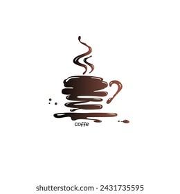 diseño gráfico de arte vectorial de café