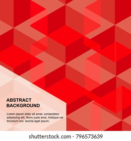 Design Graphic Concept box square Red and orange arrange Sort abstract pattern background,EPS10