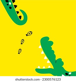 vector de arte gráfico de cocodrilo