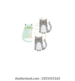 design graphic  cute cat vector