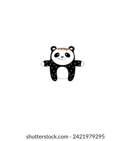 design graphic cute panda vector art