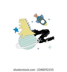 diseño de dinosaurios gráficos en vector espacial