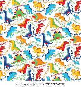 design graphic dinosaurus full baground art vector