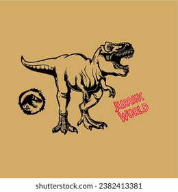 design graphic dinosaurus jurassic world one vector