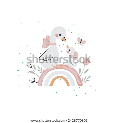 design graphic duck so sweet vector art