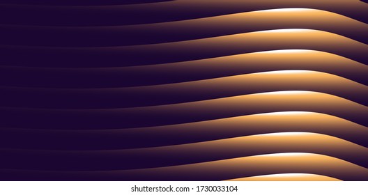 Design graphic element, golden lines forming path of light, wallpaper cover dynamic composition