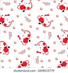 design graphic full baground bear playing vector