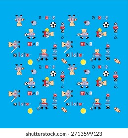 design graphic full baground bear all star vector