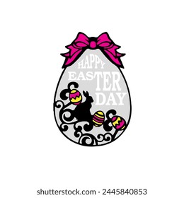 design graphic happy easter day vector