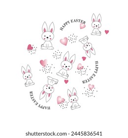 design graphic happy easter vector full baground love