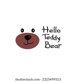 design graphic hello teddy bear vector