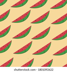 a design graphic illustrator of summer watermelon fresh fruits