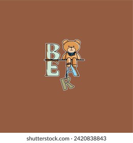 design graphic little bear vector art