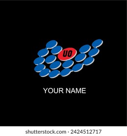 design graphic logo uo vector art