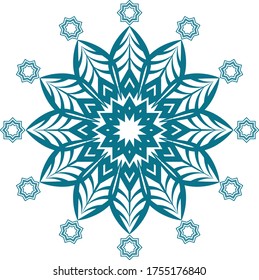Design-Grafik von mandala.geeignet für die Verwendung in Verpackung, Teppich oder T-Shirt-Design.