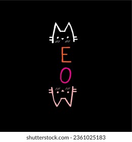 design graphic meow cute vector