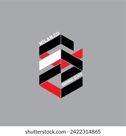 design graphic milan city vector art