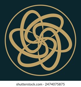 Design graphic monogram circle vector