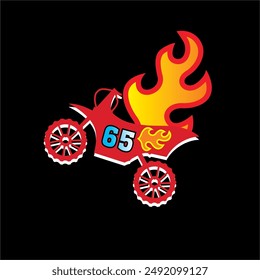 diseño gráfico motocross 65 Vector