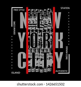 design graphic new York,vector typography artistic line concept,ny trendy t shirt print,illustration art,style