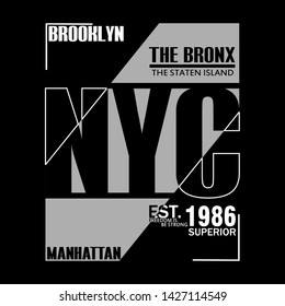 design graphic new York,vector typography artistic line concept for modern apparel print,illustration art,letter style