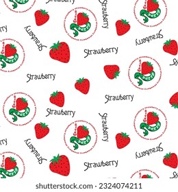 design graphic nice strawberries vector art