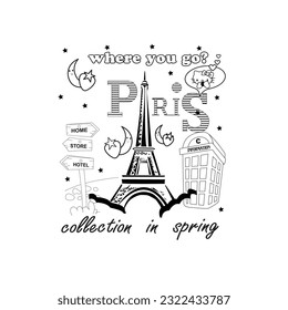 design graphic paris is the best tourist destination city in french city let's go to paris
