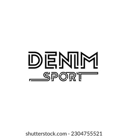 design graphic quote denim sport art vector