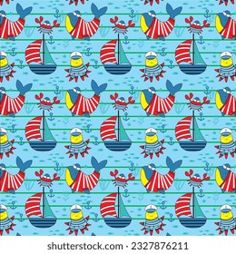 design graphic sea ​​world vector art