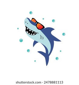 design graphic shark funny vector