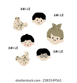 design graphic smile boy vector art